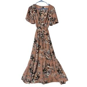 SHEIN Floral Wrap Maxi Dress – XS (US 2)